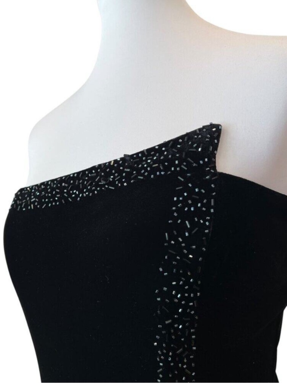 Vintage Formal Gown Small Minimalist Y2K Dress Strapless Long 90s Maxi Hoco Whim - Picture 8 of 17